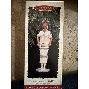 1996 Hallmark Keepsake Ornament  'Native American Barbie' Dolls of the World